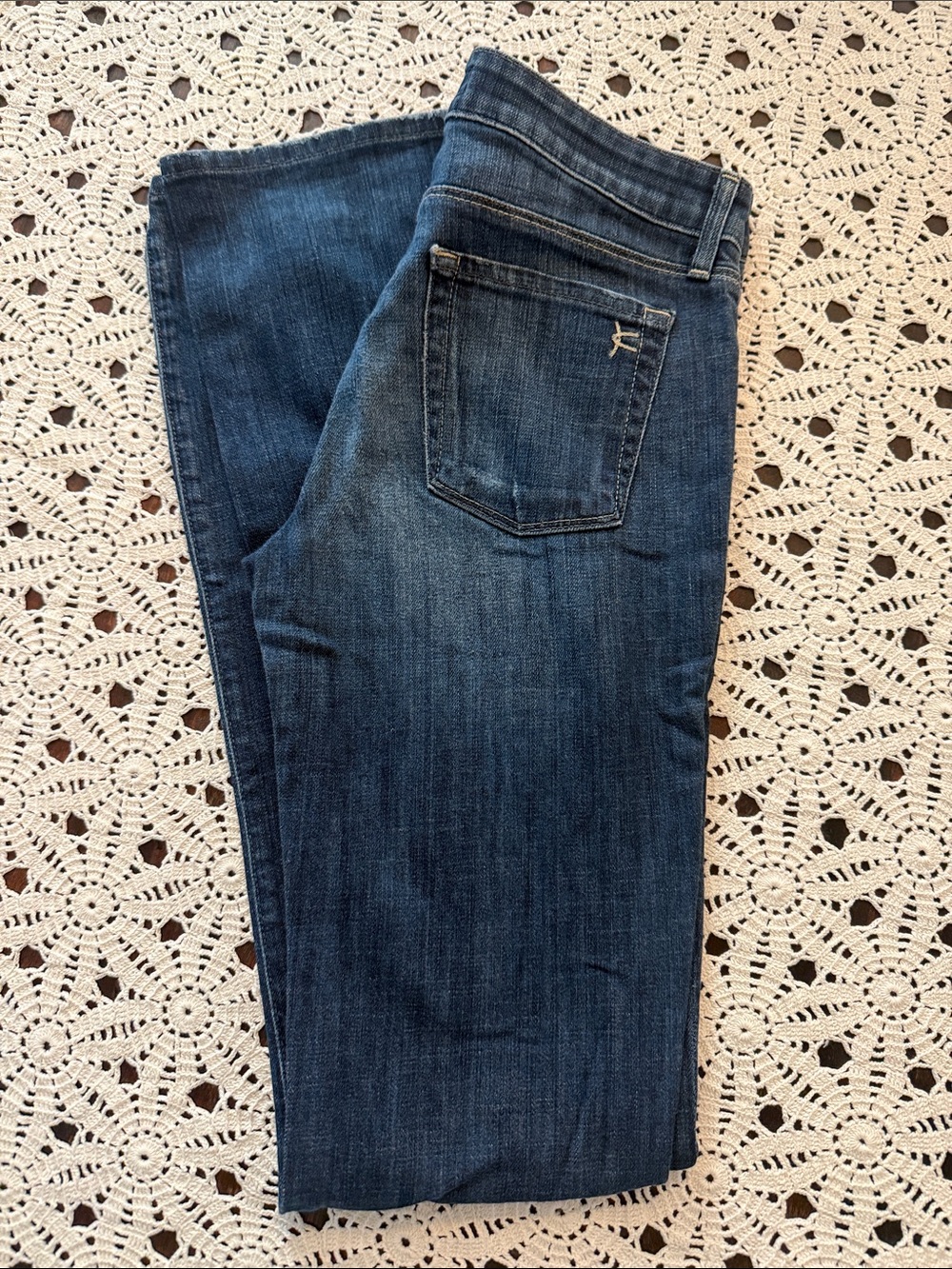 David Kahn Straight Leg Women's Jeans - Dark Blue Wash
